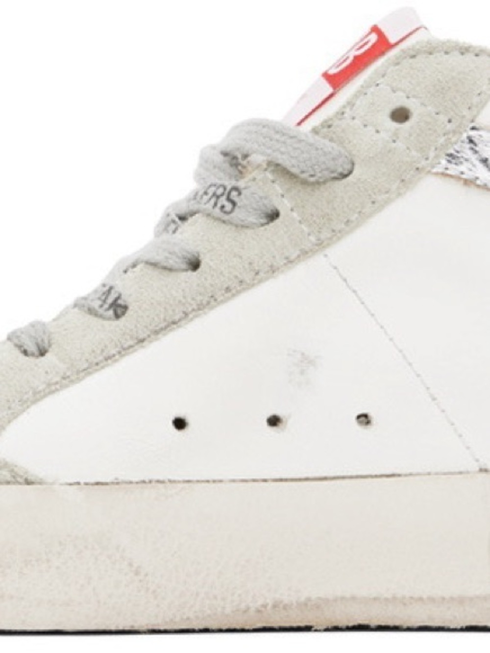 Golden Goose White Sneakers with Silver, Mint and Orange Accents - Picture 3 of 11
